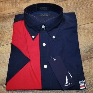 Men's NWT Nautica Short Sleeve Dress shirt